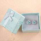 1 Ct D Color Moissanite Earrings 925 Sterling Silver Sunflower Studs For Women Wedding BandsCo Straps