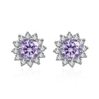 1 Ct D Color Moissanite Earrings 925 Sterling Silver Sunflower Studs For Women Wedding BandsCo Straps
