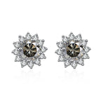 1 Ct D Color Moissanite Earrings 925 Sterling Silver Sunflower Studs For Women Wedding BandsCo Straps