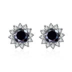 1 Ct D Color Moissanite Earrings 925 Sterling Silver Sunflower Studs For Women Wedding BandsCo Straps