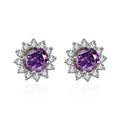 1 Ct D Color Moissanite Earrings 925 Sterling Silver Sunflower Studs For Women Wedding BandsCo Straps