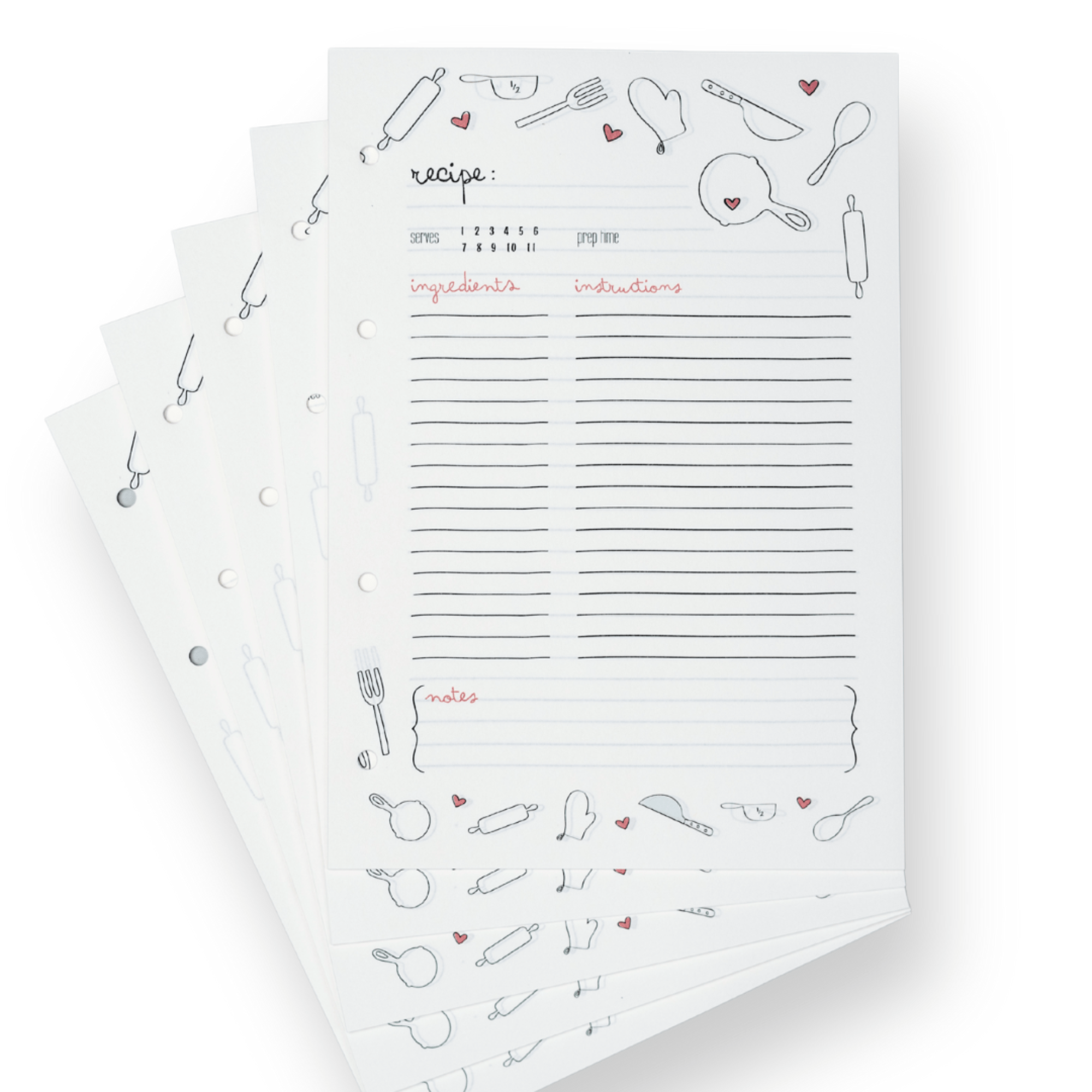 Extra Paper for Recipe Book - SJB-DIAMOND ELITES
