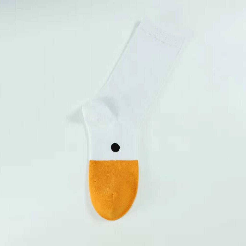 1 Pair New Fashion Funny Crazy Goose Head Sport Cotton Sock 3D Creative Happy Animal Casual Socks Unisex Halloween Socks Costume Funny Socks For Men And Women Stevvex