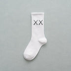 1 Pair New Unisex Combed Out Of Pure Cotton Sports Socks Breathable Compression Long Solid Black White Socks Summer Winter Middle Tube Warm Socks For Men And Women Stevvex