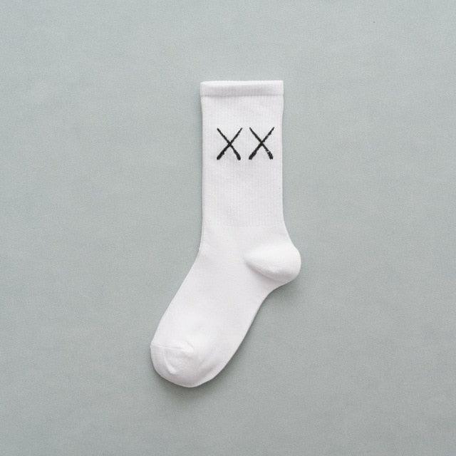 1 Pair New Unisex Combed Out Of Pure Cotton Sports Socks Breathable Compression Long Solid Black White Socks Summer Winter Middle Tube Warm Socks For Men And Women Stevvex