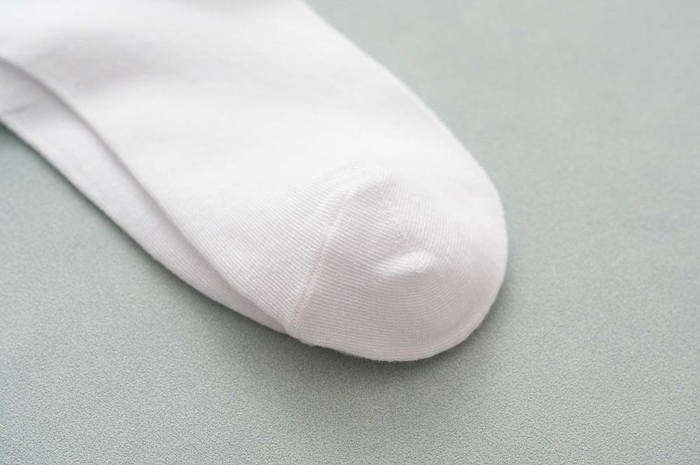 1 Pair New Unisex Combed Out Of Pure Cotton Sports Socks Breathable Compression Long Solid Black White Socks Summer Winter Middle Tube Warm Socks For Men And Women Stevvex