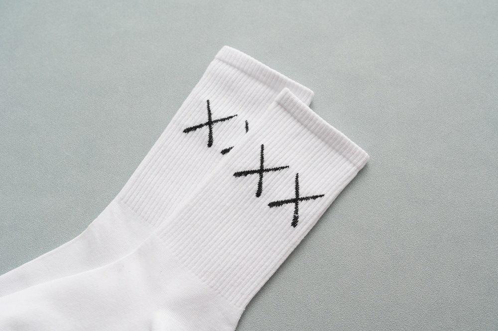 1 Pair New Unisex Combed Out Of Pure Cotton Sports Socks Breathable Compression Long Solid Black White Socks Summer Winter Middle Tube Warm Socks For Men And Women Stevvex
