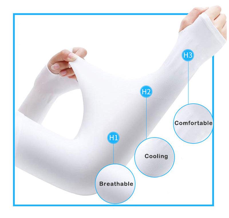 1 Pair Sport Sun Protection Arm Covers Cooling For Men Women Summer Sunblock Cycling Driving Golf Running Unisex Elbow Cover Outdoor Cycling Running Fishing Driving Cool Anti-UV Arm Sleeves For Workout Stevvex