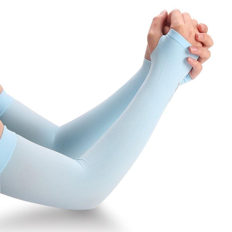 1 Pair Sport Sun Protection Arm Covers Cooling For Men Women Summer Sunblock Cycling Driving Golf Running Unisex Elbow Cover Outdoor Cycling Running Fishing Driving Cool Anti-UV Arm Sleeves For Workout Stevvex