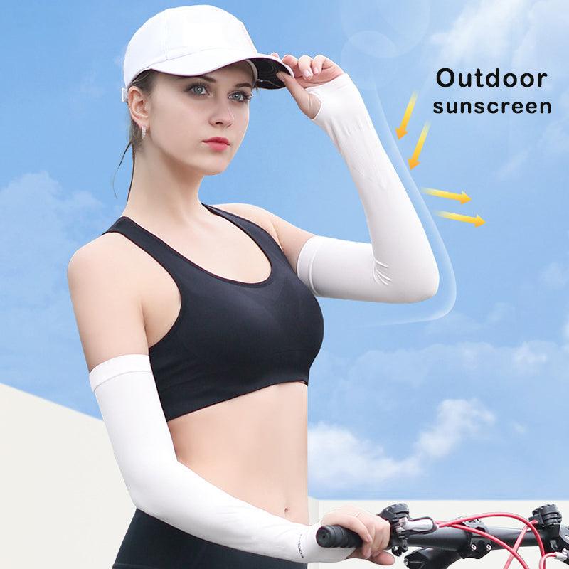 1 Pair Sport Sun Protection Arm Covers Cooling For Men Women Summer Sunblock Cycling Driving Golf Running Unisex Elbow Cover Outdoor Cycling Running Fishing Driving Cool Anti-UV Arm Sleeves For Workout Stevvex