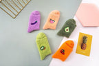 1 pairs Thermal Fluffy Socks Autumn-Winter New Year Socks New Fashion Warm Avocado Cherry Eggplant Socks Warm Ankle Socks Winter Socks For Men And Women Stevvex