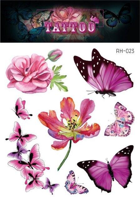 1 Pc Butterfly 3D Temporary Tattoo 52 Style Waterproof Butterfly Tattoos Stickers Temporary Colorful Design For Womens Stevvex