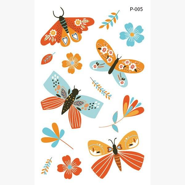 1 Pc Butterfly 3D Temporary Tattoo 52 Style Waterproof Butterfly Tattoos Stickers Temporary Colorful Design For Womens Stevvex