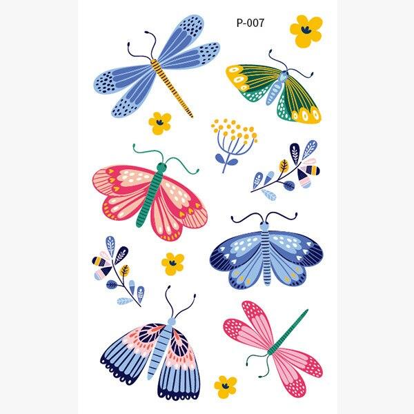 1 Pc Butterfly 3D Temporary Tattoo 52 Style Waterproof Butterfly Tattoos Stickers Temporary Colorful Design For Womens Stevvex