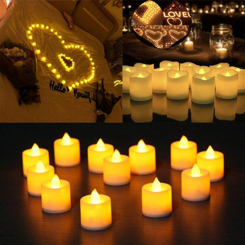 1 PC Creative LED Candle Fake Candles with Moving Flame Outdoor Flickering Flameless Electric Candle Light Multicolor Lamp Simulation Color Flame Tea Light Home Wedding Birthday Decoration Stevvex
