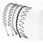 1 pc Fashion Wave Men's Women Unisex Black Wavy Hair Head Hoop Band Sport Headband Hairband Gorgeous Hair Accessories For Men And Women Stevvex