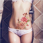 1 Pcs Elegant Temporary Tattoos Stickers Rose Flowers Arm Shoulder Tattoo Waterproof Big Luxury Flower For Womens Stevvex