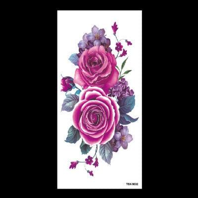 1 Pcs Elegant Temporary Tattoos Stickers Rose Flowers Arm Shoulder Tattoo Waterproof Big Luxury Flower For Womens Stevvex