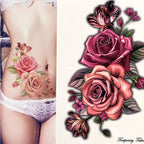 1 Pcs Elegant Temporary Tattoos Stickers Rose Flowers Arm Shoulder Tattoo Waterproof Big Luxury Flower For Womens Stevvex