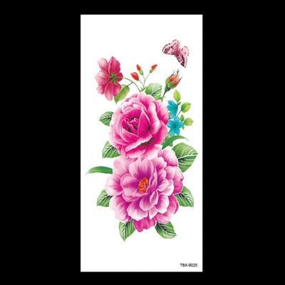 1 Pcs Elegant Temporary Tattoos Stickers Rose Flowers Arm Shoulder Tattoo Waterproof Big Luxury Flower For Womens Stevvex