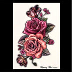 1 Pcs Elegant Temporary Tattoos Stickers Rose Flowers Arm Shoulder Tattoo Waterproof Big Luxury Flower For Womens Stevvex