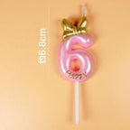 1 Pcs Number 0-9 Birthday Candle Number One Birthday Gold Number Candles Party Celebration Baby Showers Happy Birthday Cake Candles for Kids Adult Wedding/ Party Crown Candle Cake Decoration Tools