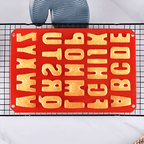 1 Pcs Silicone Large Alphabet Ice Chocolate Letter Mould Stencil Cake Jelly Cupcake Baking Mold Ice Tray Cookie Mold 26 Large Letters Silicone Mold Alphabet Mold Chocolate Mold Biscuit Ice Cube Tray Stevvex
