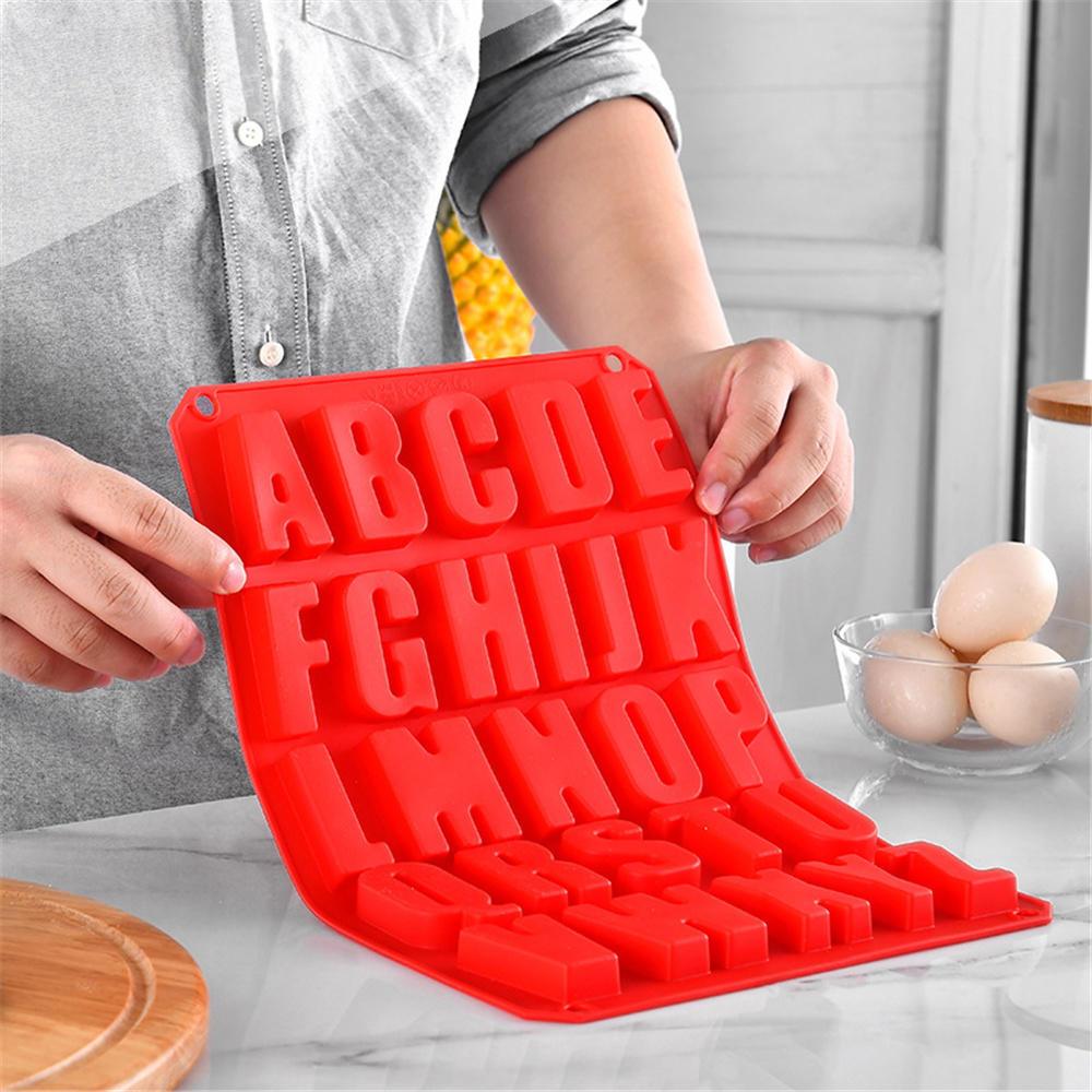 1 Pcs Silicone Large Alphabet Ice Chocolate Letter Mould Stencil Cake Jelly Cupcake Baking Mold Ice Tray Cookie Mold 26 Large Letters Silicone Mold Alphabet Mold Chocolate Mold Biscuit Ice Cube Tray Stevvex