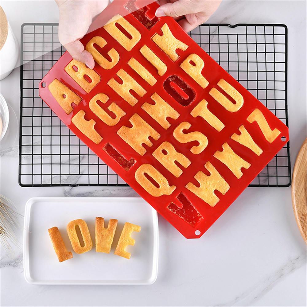 1 Pcs Silicone Large Alphabet Ice Chocolate Letter Mould Stencil Cake Jelly Cupcake Baking Mold Ice Tray Cookie Mold 26 Large Letters Silicone Mold Alphabet Mold Chocolate Mold Biscuit Ice Cube Tray Stevvex