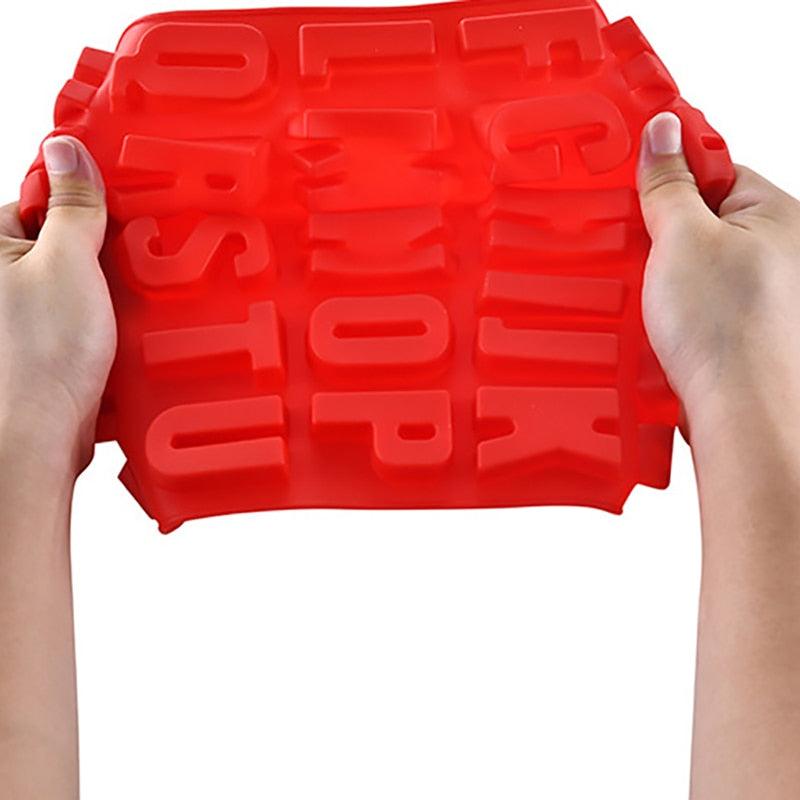 1 Pcs Silicone Large Alphabet Ice Chocolate Letter Mould Stencil Cake Jelly Cupcake Baking Mold Ice Tray Cookie Mold 26 Large Letters Silicone Mold Alphabet Mold Chocolate Mold Biscuit Ice Cube Tray Stevvex