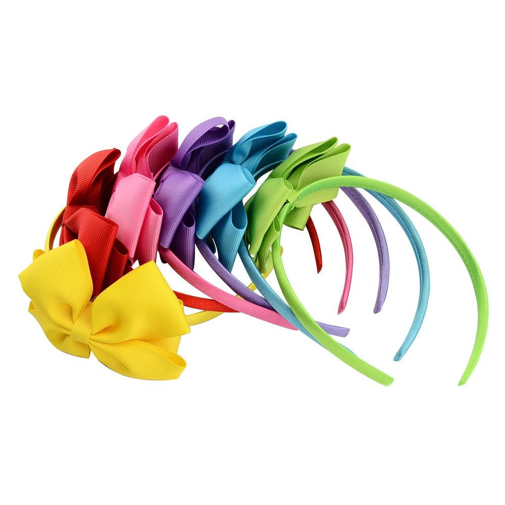 1 Piece 20 colors Cute Bowknot Hair Band For Baby Girls Ribbon Handmade Hair Bows Hairbands Headband Headwear Gorgeous Hair Accessories For Women Stevvex