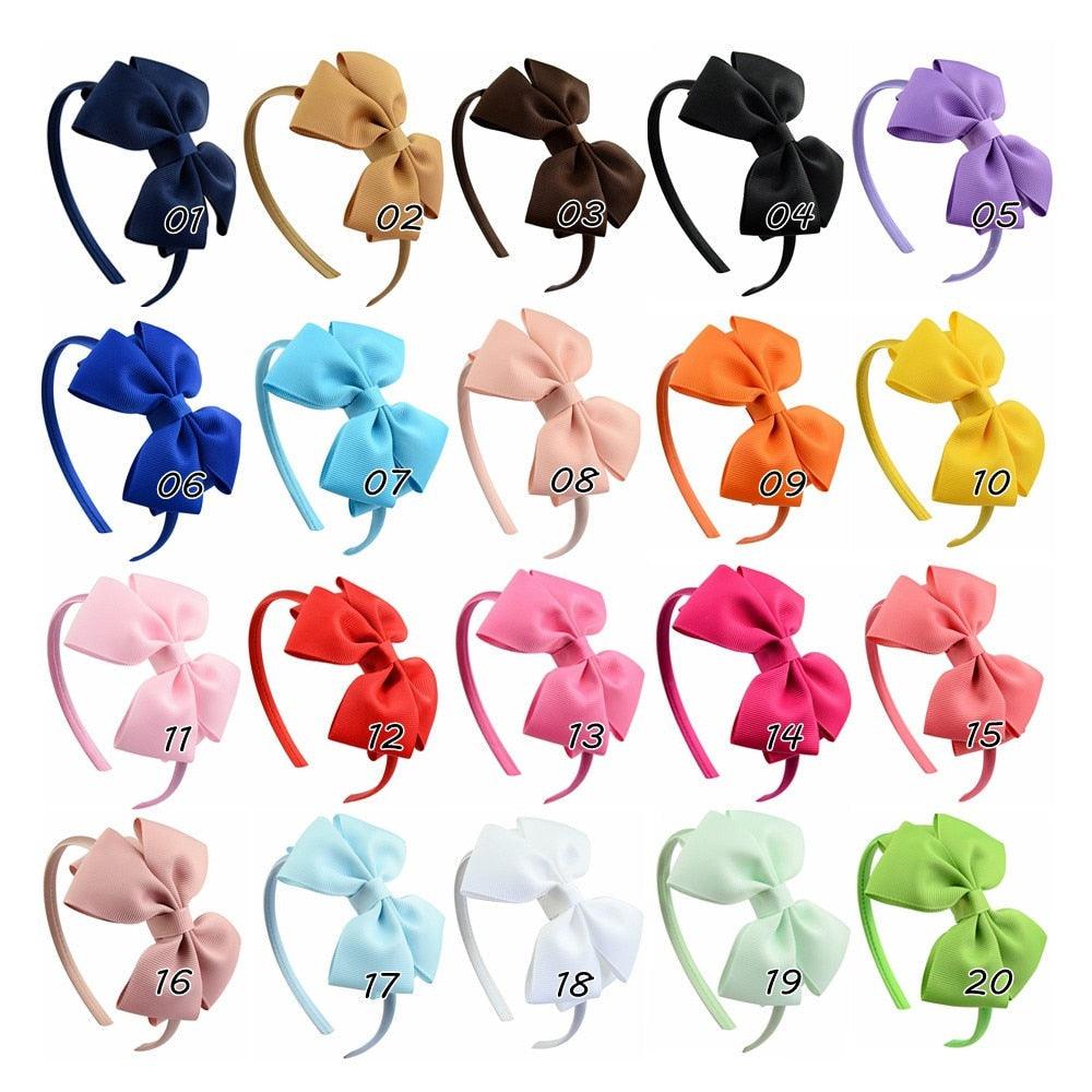 1 Piece 20 colors Cute Bowknot Hair Band For Baby Girls Ribbon Handmade Hair Bows Hairbands Headband Headwear Gorgeous Hair Accessories For Women Stevvex
