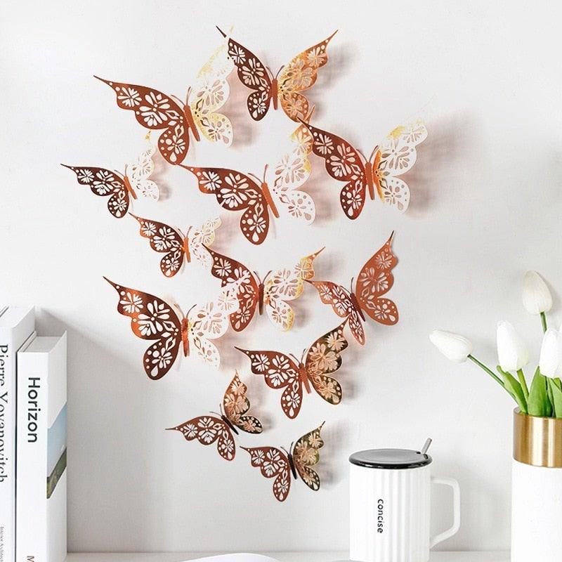 1 Set Pink Purple Chrome Rose Gold Balloon Garland With Butterfly Stickers Arch Kit For Birthday Wedding Party Decorations