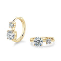 1.30ct D Moissanite Hoop Stud Earrings 925 Sterling Silver Mini Hoops Women BandsCo Straps