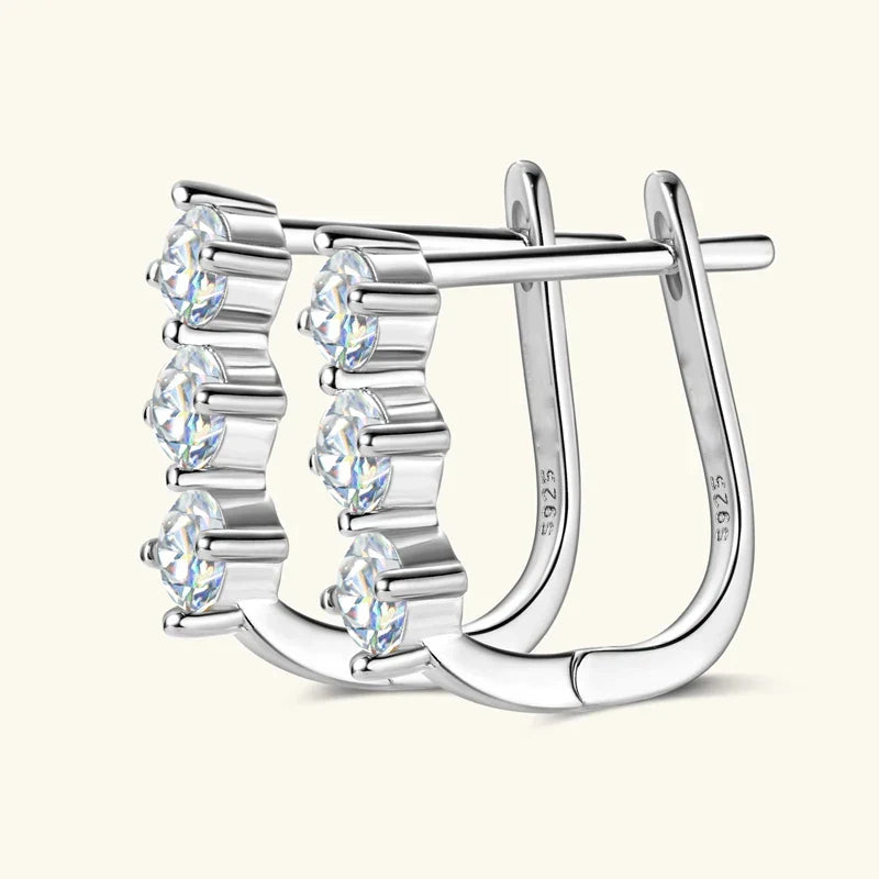 1.7ct Moissanite Necklace And Earrings Set 925 Sterling Silver Y Pendant D BandsCo Straps