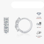 1.8ct High Clarity Moissanite Geometric Hoop Earrings 925 Sterling Silver BandsCo Straps