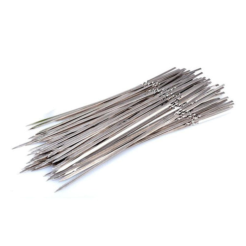 10-20Pcs Stainless Steel Barbecue Skewer Reusable BBQ Skewers Kebab Iron Stick For Outdoor Camping Picnic Tools Cooking Tools Stainless Steel Barbecue Skewers  Durable and Reusable Metal Skewers Stevvex