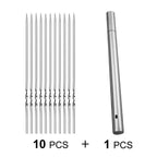 10-20Pcs Stainless Steel Barbecue Skewer Reusable BBQ Skewers Kebab Iron Stick For Outdoor Camping Picnic Tools Cooking Tools Stainless Steel Barbecue Skewers  Durable and Reusable Metal Skewers Stevvex