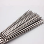 10-20Pcs Stainless Steel Barbecue Skewer Reusable BBQ Skewers Kebab Iron Stick For Outdoor Camping Picnic Tools Cooking Tools Stainless Steel Barbecue Skewers  Durable and Reusable Metal Skewers Stevvex