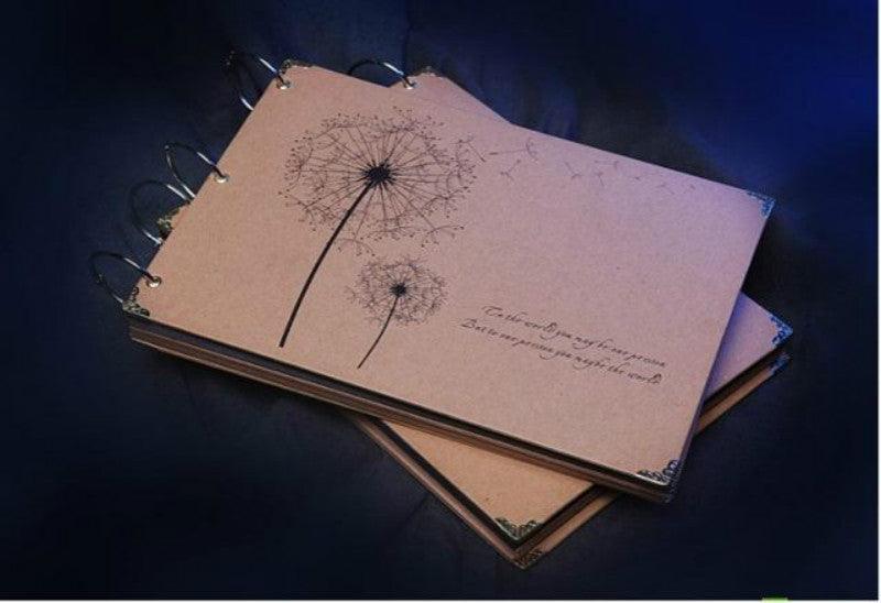 10 Inch DIY Album Dandelion Series DIY Handmade Photo Albums for Lover Baby Wedding Stickers Scrapbooking Family Scrapbook Albums Family Anniversary Gift For Couple Stevvex