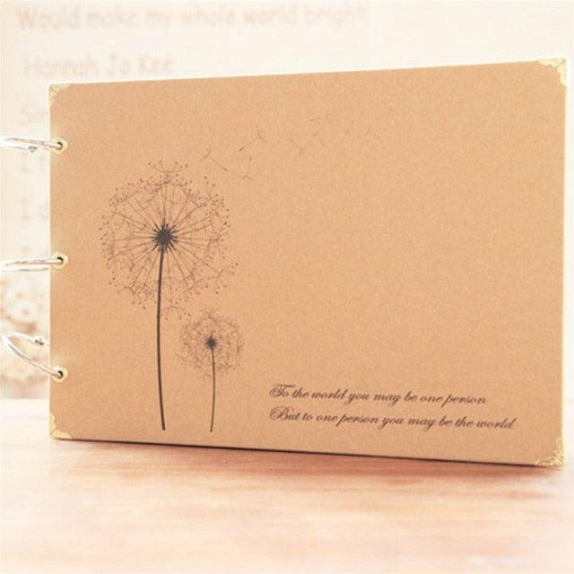 10 Inch DIY Album Dandelion Series DIY Handmade Photo Albums for Lover Baby Wedding Stickers Scrapbooking Family Scrapbook Albums Family Anniversary Gift For Couple Stevvex