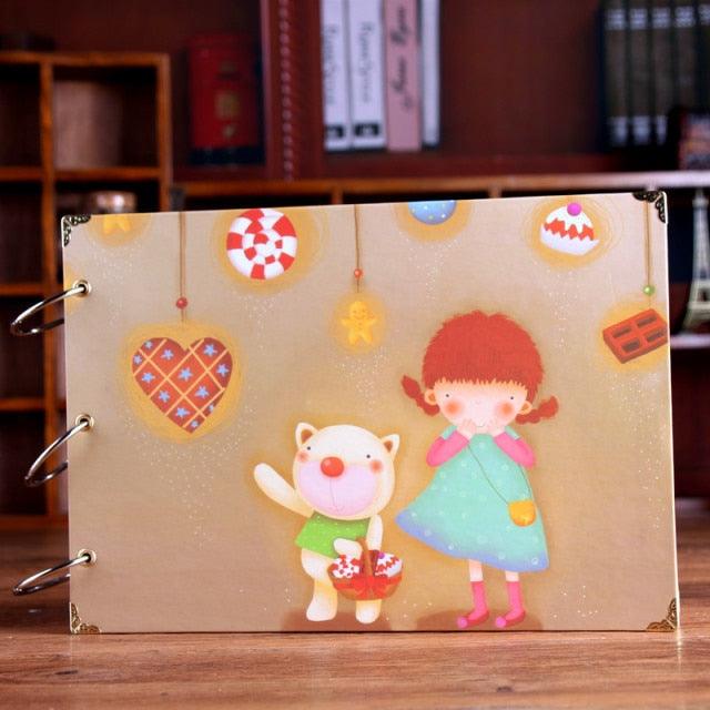 10 Inch DIY Album Dandelion Series DIY Handmade Photo Albums for Lover Baby Wedding Stickers Scrapbooking Family Scrapbook Albums Family Anniversary Gift For Couple Stevvex