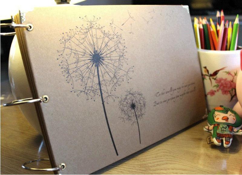 10 Inch DIY Album Dandelion Series DIY Handmade Photo Albums for Lover Baby Wedding Stickers Scrapbooking Family Scrapbook Albums Family Anniversary Gift For Couple Stevvex
