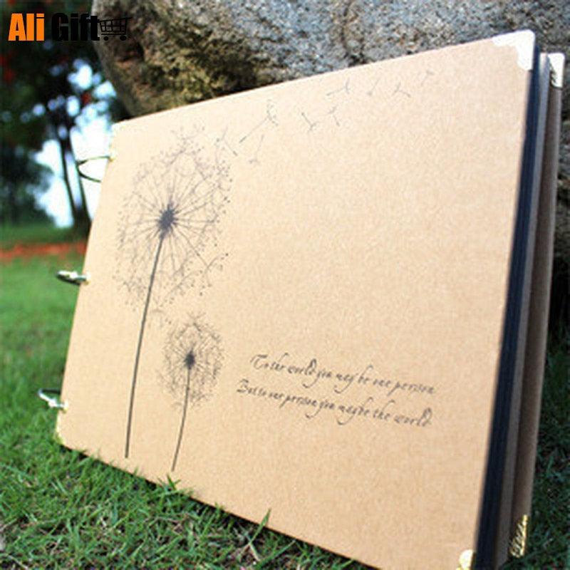 10 Inch DIY Album Dandelion Series DIY Handmade Photo Albums for Lover Baby Wedding Stickers Scrapbooking Family Scrapbook Albums Family Anniversary Gift For Couple Stevvex