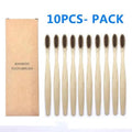 10 Pcs Natural Colorful Toothbrush Eco Friendly Soft Bamboo Toothbrush Bamboo Tooth Dental Oral Care Wood Tooth Brushes Stevvex
