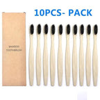 10 Pcs Natural Colorful Toothbrush Eco Friendly Soft Bamboo Toothbrush Bamboo Tooth Dental Oral Care Wood Tooth Brushes Stevvex