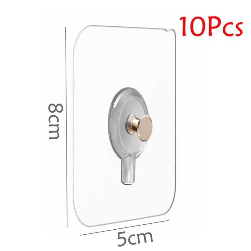 10 Pcs Punch-Free Non-Marking Strong Adhesive Screw Stickers Wall Picture Hook Invisible Traceless Hardware Drywall Hooks Towel Hook Self Adhesive Key Holder Wall Hook Clothes Coat Robe Hooks Cabinet Closet Door Hanger Stevvex