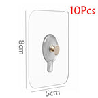 10 Pcs Punch-Free Non-Marking Strong Adhesive Screw Stickers Wall Picture Hook Invisible Traceless Hardware Drywall Hooks Towel Hook Self Adhesive Key Holder Wall Hook Clothes Coat Robe Hooks Cabinet Closet Door Hanger Stevvex
