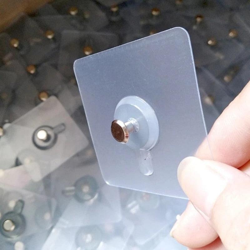 10 Pcs Punch-Free Non-Marking Strong Adhesive Screw Stickers Wall Picture Hook Invisible Traceless Hardware Drywall Hooks Towel Hook Self Adhesive Key Holder Wall Hook Clothes Coat Robe Hooks Cabinet Closet Door Hanger Stevvex