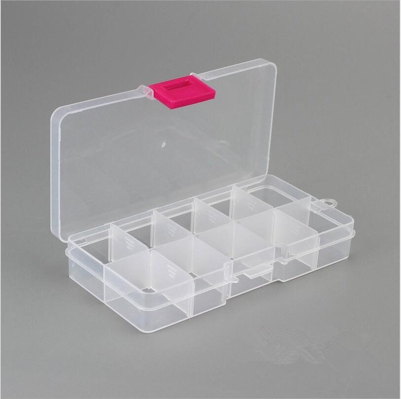 10 Slots Adjustable Plastic Jewelry Box Storage Case Craft Jewelry Organizer Beads  Jewelry Making Jewelry Organizer Adjustable Storage Box Plastic Compartments Organizer for Jewelry Stevvex